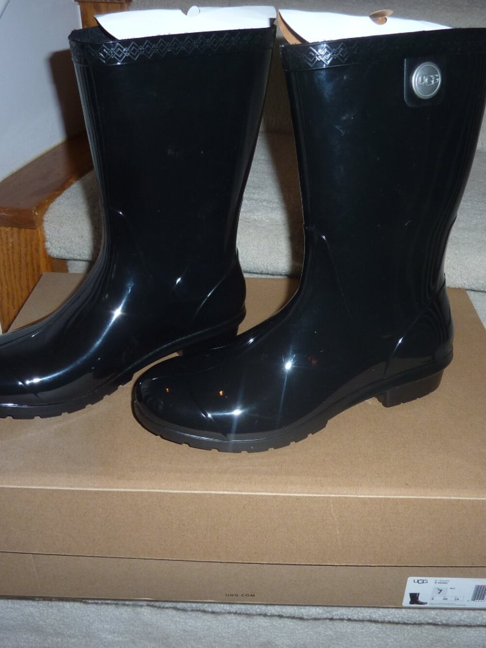 Brand New UGG Sienna Black Rain Boots